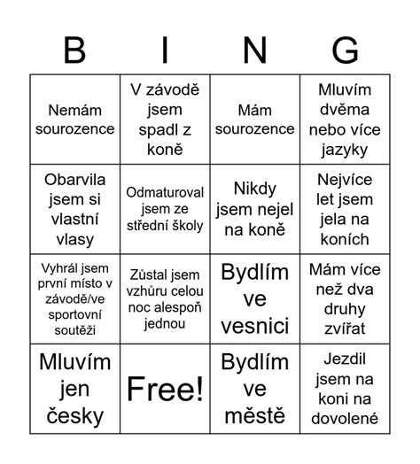 seznamovací bingo|Táborovky: Seznamovací bingo